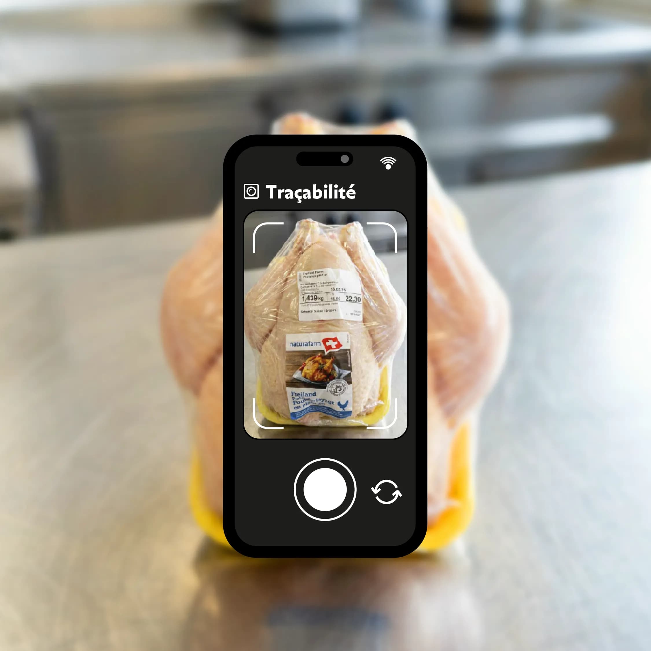 Traçabilité alimentaire réalisée avec un smartphone via l'application eEAT