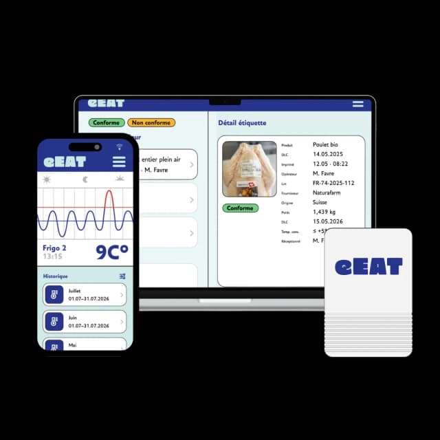 L'application HACCP de eEAT avec les capteurs de températures connectés