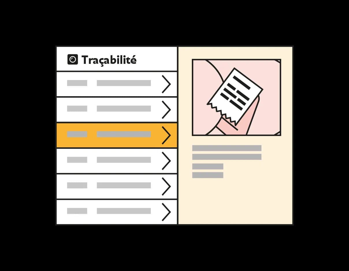 Recherche rapide de traçabilité et affichage des résultats sur eEAT